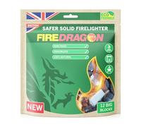 FireDragon - Natural & Eco-Friendly Firelighter Solid - BBQs, Firepits, Ethanol Burners, Indoor fires & log burners - 12 x 27g Tablets