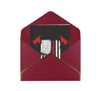 Firefighter American Flag Greetings Card Birthday Card Happy Christmas Halloween Envelopes Blank Cards All Occasions