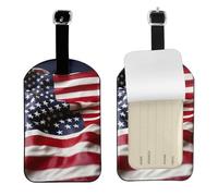 Firefighter American Flag Print Elegant Tag Stylish tag Luggage Tag 4.3 x 2.76 Inch for Suitcases Travel Bags
