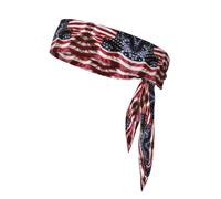 Firefighter American Flag Print Sports Headband Sweat Wicking Sweatband for Men Women Running Cycling Yoga Fitness Workout