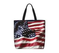 Firefighter American Flag Print Tote Bag Large Women Casual Shoulder Bag Handbag For Outdoors Holiday Weekender Travel Gifts