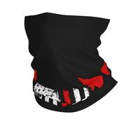 Firefighter American Flag Print Windproof Neck Gaiter, Warmer Scarf Breathable Half-Face Mask Ski Mask Unisex For Outdoor
