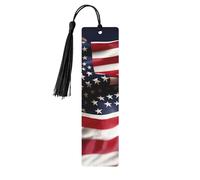 Firefighter American Flag Print Wooden Bookmarks Beautiful Notebook Accessories for Men Women Book Lovers