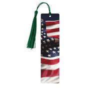 Firefighter American Flag Print Wooden Bookmarks Beautiful Notebook Accessories for Men Women Book Lovers
