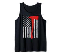 Firefighter American Flag Tank Top