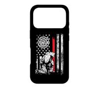 Firefighter American Flag Thin Red Line Cool Fireman Patriot Case for iPhone 17 Pro