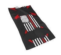 Firefighter American Flag Towel, Super Soft and Absorbent for Bathroom and Kitchen Shower Towel - 27.5x15.7in