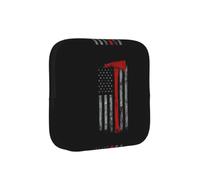 Firefighter Axe Red Line Flag Print Women Sanitary Pad Storage Bag Travel Supplies Organizer Pouch Versatile