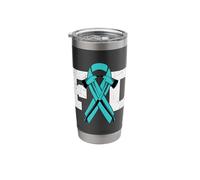 Firefighter Axe Ribbon Brave Hero Support Awareness Stainless Steel Insulated Tumbler
