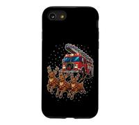 Firefighter Christmas Fire Truck Reindeer Wreath Lights Case for iPhone SE (2020) / 7/8
