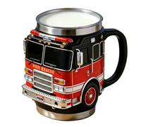 Firefighter Coffee Mug - Stainless Steel Tumbler Novelty Drinking Cup, Insulated Leakproof Thermal Beverage Container | Unusual Reusable Metal Flask for Tea Water Juice
