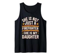 Firefighter Daughter Pride American Flag Design Tank Top