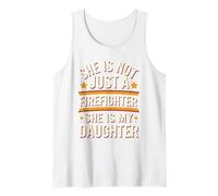 Firefighter Daughter Pride American Flag Design Tank Top
