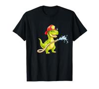 Firefighter Dinosaur Cute Dino Fireman Boys Girls Toddler T-Shirt