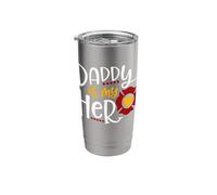 Firefighter Father's Day Daddy is My Hero Tee Gift Idea Stainless Steel Insulated Tumbler