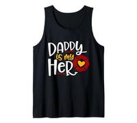 Firefighter Father's Day Daddy is My Hero Tee Gift Idea Tank Top