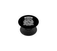 Firefighter Fight Fires Run From Spiders Vintage Badge Style PopSockets Adhesive PopGrip