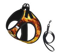 Firefighter Fireman Flame Compact Pet Suspender Vest-The Perfect Small Pet For A Comfortable Walk