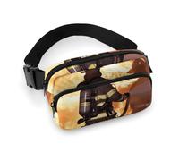 Firefighter Fireman Flame Fanny Pack for Women Men Adjustable Waist Bag Belt Bag for Travel Sports Hiking, style, 20x13cm