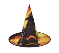 Firefighter Fireman Flame Halloween Witch Hats 1, Witches Hat Mens Womens Floating Hats Costume Accessories Indoor Outdoor Halloween Decorations For Porch Yard Indoor Outdoor Decor Party Supplies
