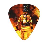 Firefighter Fireman Flame High-Quality, Wear-Resistant And Tough Guitar Picks Give You A Different Musical Experience
