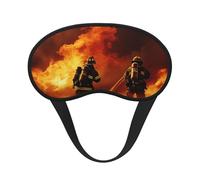 Firefighter Fireman Flame Print Comfort Eye Mask for Sleeping Light Blocking Nap for Travel Yoga Camping Night Rest