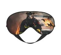 Firefighter Fireman Flame Print Functionality Outdoor Travel Eye Mask Breathable Camping Meditation Yoga Friendly