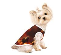 Firefighter Fireman FlamePrint Pet T-Shirt Lightweight Soft Stretchy Tank Top Indoor Outdoor Daily Vest Apparel