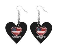 Firefighter Fireman Lover Wife Printed Wooden Earrings for Women Trendy Lightweight Charms Pendant Jewelry Star
