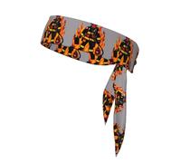 Firefighter Fireman Print Headbands Soft Unisex Adjustable Headwraps, Hair Athletic Bands For Running, Tennis, Sports