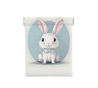 Firefighter Fireman Print Leather Coin Purse, Small Change Pouch Wallet,Squeeze Coin Purse Pouch For Men Women, Cute White Rabbit Print, One Size, Fashion
