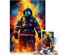 Firefighter FlamePuzzles for teenagers 1000 Piece Learning Educational Toys Family Games Wishlist with Santa Claus 38x26cm