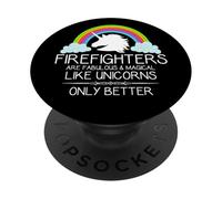 Firefighter Gifts - Firefighters Are Like Unicorns - Fireman PopSockets Adhesive PopGrip