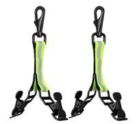 Firefighter Glove Strap 2 Pack Heavy Duty Reflective Glove Holder Clips with Dual End Firefighter Accessorie for Work Gear Outdoor Utility Tools