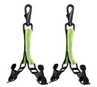 Firefighter Glove Strap 2PCS Heavy-Duty Reflective Glove Clips with Dual End Firefighter Accessories for Work Clips for Work Holders Clip
