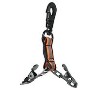 Firefighter Glove Strap | Glove Holder with Glove Leash Swivel Snap Hook,Reflective Hi-Vis Lime for Quick Access All Style Find in Melo Tough (Alligator Clip 2 Head-Orange)