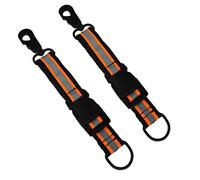 Firefighter Glove Strap | Glove Holder with Glove Leash Swivel Snap Hook,Reflective Hi-Vis Lime for Quick Access All Style Find in Melo Tough (2 Sets Quick Release Buckle-Orange)