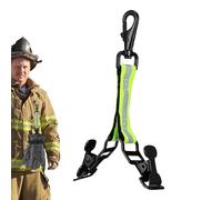 Firefighter Gloves Strap | Adjustable Reflective Strap With Quick Access Clip | Durable Nylon Webbing Glove Holder | Quick Release Glove Carrier For Firefighter Gear, Heavy-Duty Buckle Holder