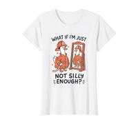Firefighter Goose Not Silly Enough Funny Value Graphic T-Shirt, Women, White, M