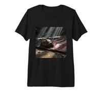 Firefighter Helmet American Flag USA Fire Rescue Premium T-Shirt