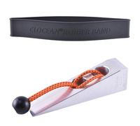 Firefighter Helmet Band And Wedge Combo, Sturdy 6061-T6 Aluminum Wedge for Firefighter to Pair Halligan Pro-bar and Fubar Tool, Elastic and Enhanced Rubber Fire Helmet Strap to Hold Firefighting Tools