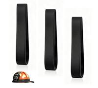 Firefighter Helmet Bands, Heavy Duty Rubber Helmet Strap Band Fits for Modern & Traditional Style Fire Helmets and Hard Hats, Holds Common Accessories on your Helmet - Not Easily Broken, Black, 3 Pack