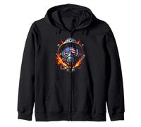 Firefighter Helmet Zip Hoodie