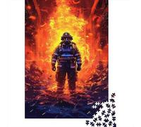 Firefighter Hero Jigsaw Puzzles 1000 Pieces Recycled Paper Blaze Rescue ArtPuzzle for Adults Jigsaw Puzzle Educational Game Challenge Family Game Festivals Birthday Gifts 52x38cm/1000pcs