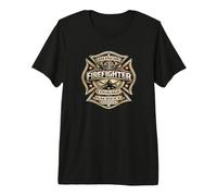 Firefighter Honor Courage Sacrifice Service Maltese Cross Premium T-Shirt