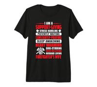 Firefighter Husband Loving Firefighter's Wife Firefighters Premium T-Shirt