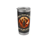 Firefighter I Will Fear no Evil Fireman Stainless Steel Insulated Tumbler