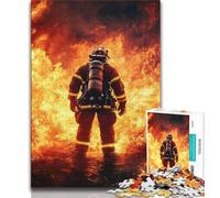 Firefighter Jigsaw Puzzles for Adults 1000 Pieces,Help The Brain Exercise Addictive Toys to Cultivate Patience Great Gift (38x26cm)