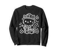 Firefighter Kawaii Cat Sweatshirt