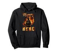 Firefighter Mom Proud Son Daughter Family Pullover Hoodie